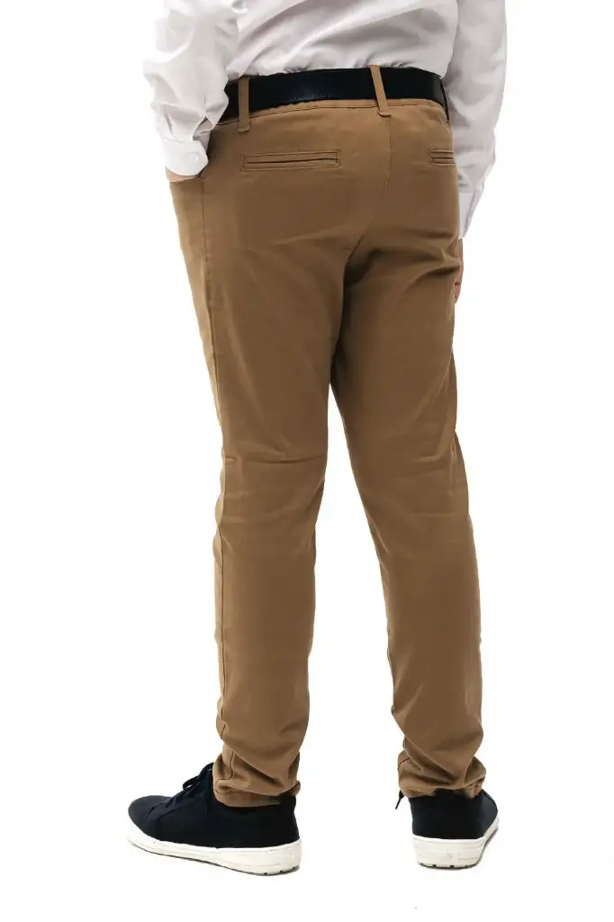 Chino - Boys Beige Slim Fit Trousers