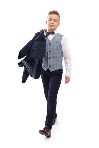 Felix A Boys 3pc Suit - Navy